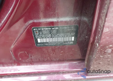 2023 Mitsubishi Mirage Es/Le из США, поврежденный, VIN ML32AUHJ2PH001479